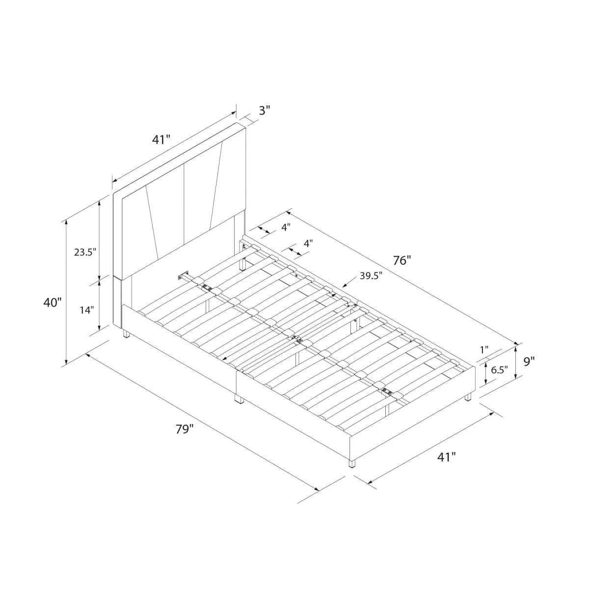 Maverick Velvet Upholstered Platform Bed with Tufted Headboard