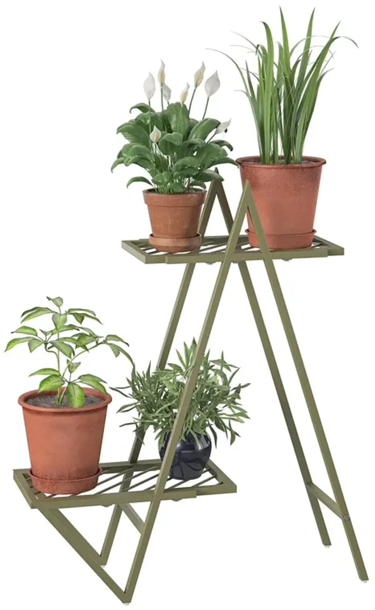 Botanika Plant Stand with 2 Metal Shelves for Potted Flowers