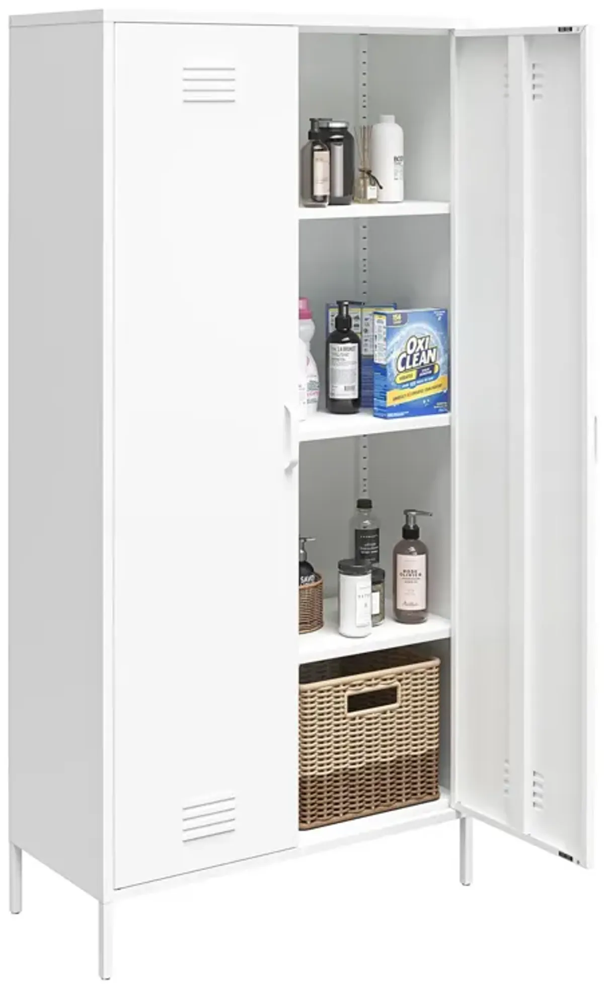 Shadwick 2 Door Tall Metal Locker Style Storage Cabinet