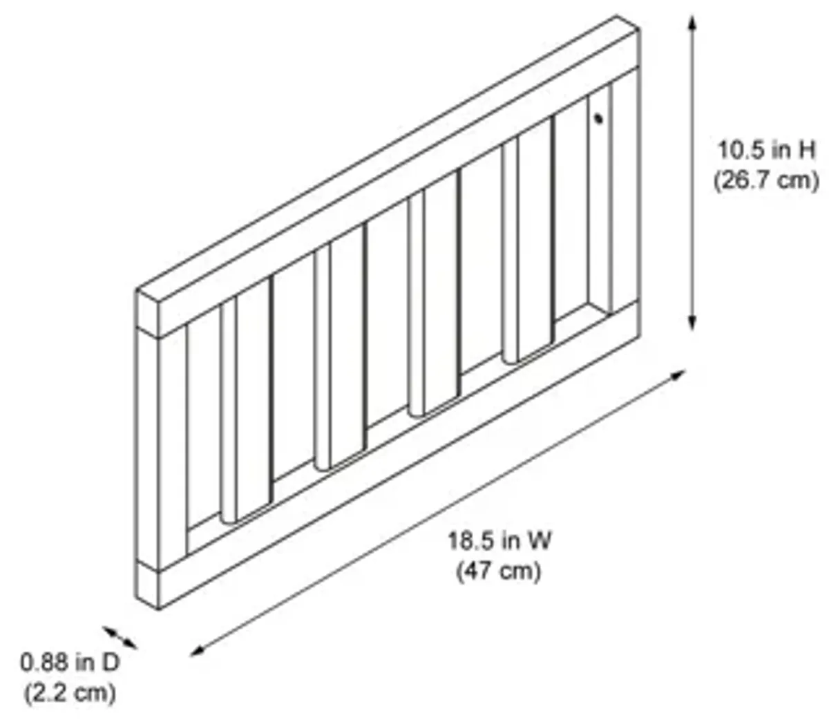 Collins Toddler Guardrail to Convert Crib into a Toddler Bed