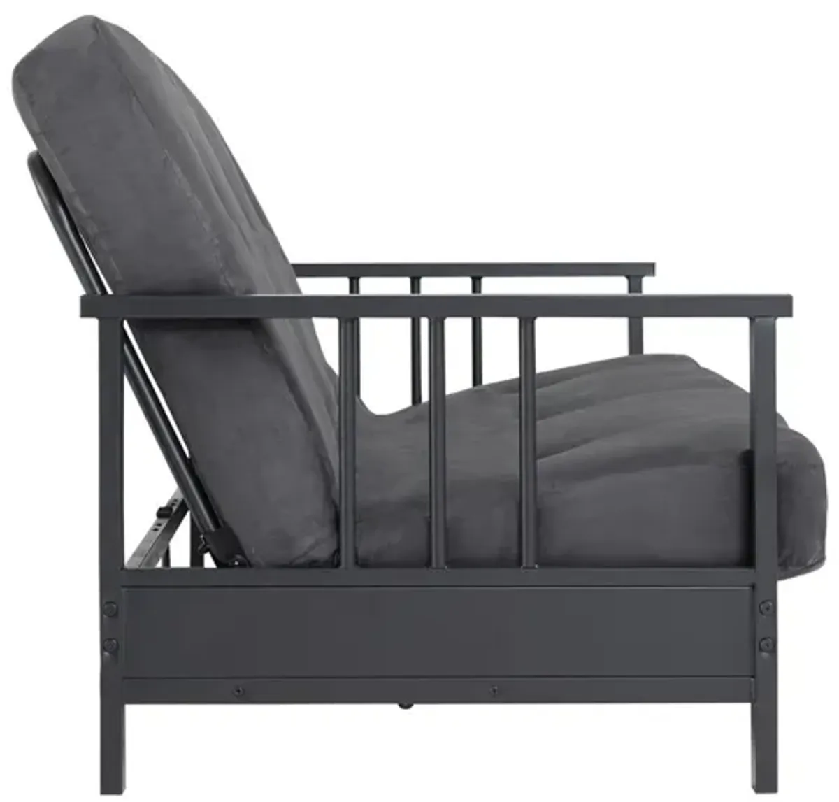 Harlow Metal Arm Futon with a 6 Inch Microfiber Mattress