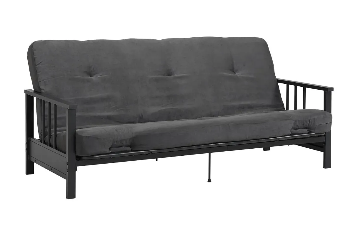 Harlow Metal Arm Futon with a 6 Inch Microfiber Mattress