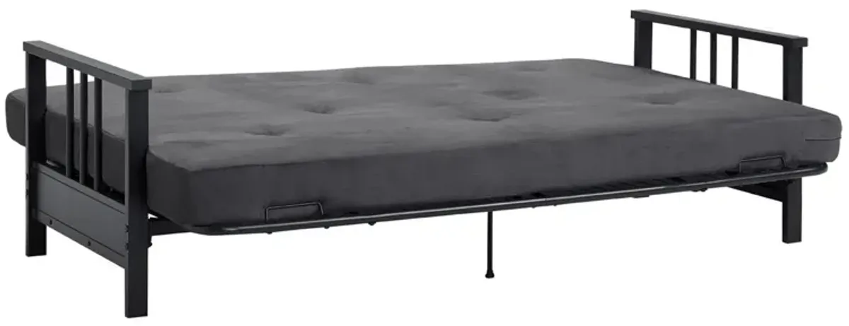 Harlow Metal Arm Futon with a 6 Inch Microfiber Mattress