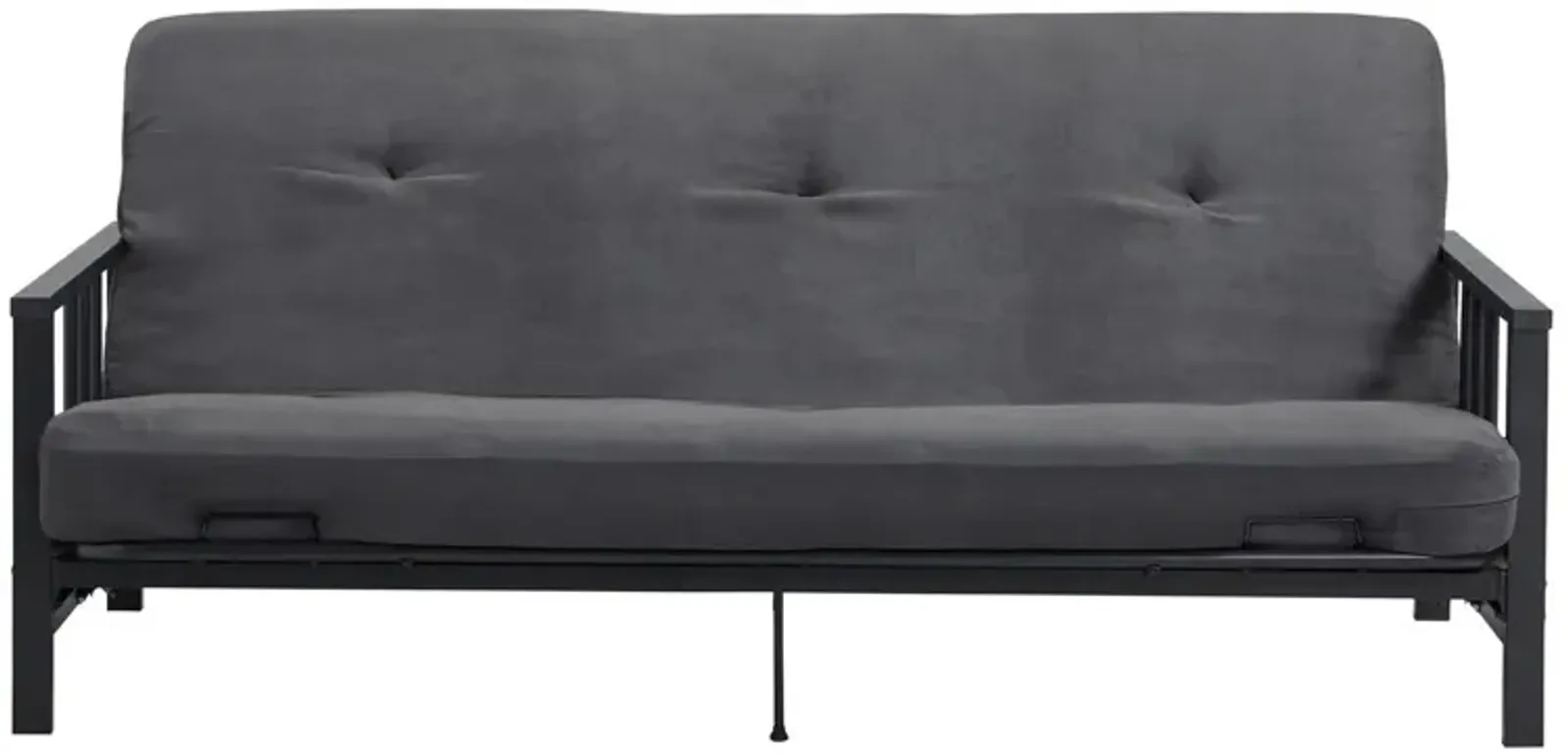 Harlow Metal Arm Futon with a 6 Inch Microfiber Mattress