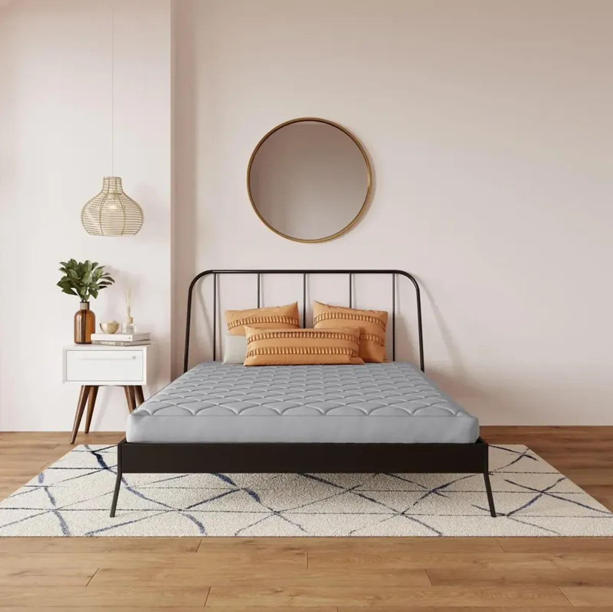 Dana 6 Inch Quilted Mattress with Removable Cover and Thermobonded Polyester Fill