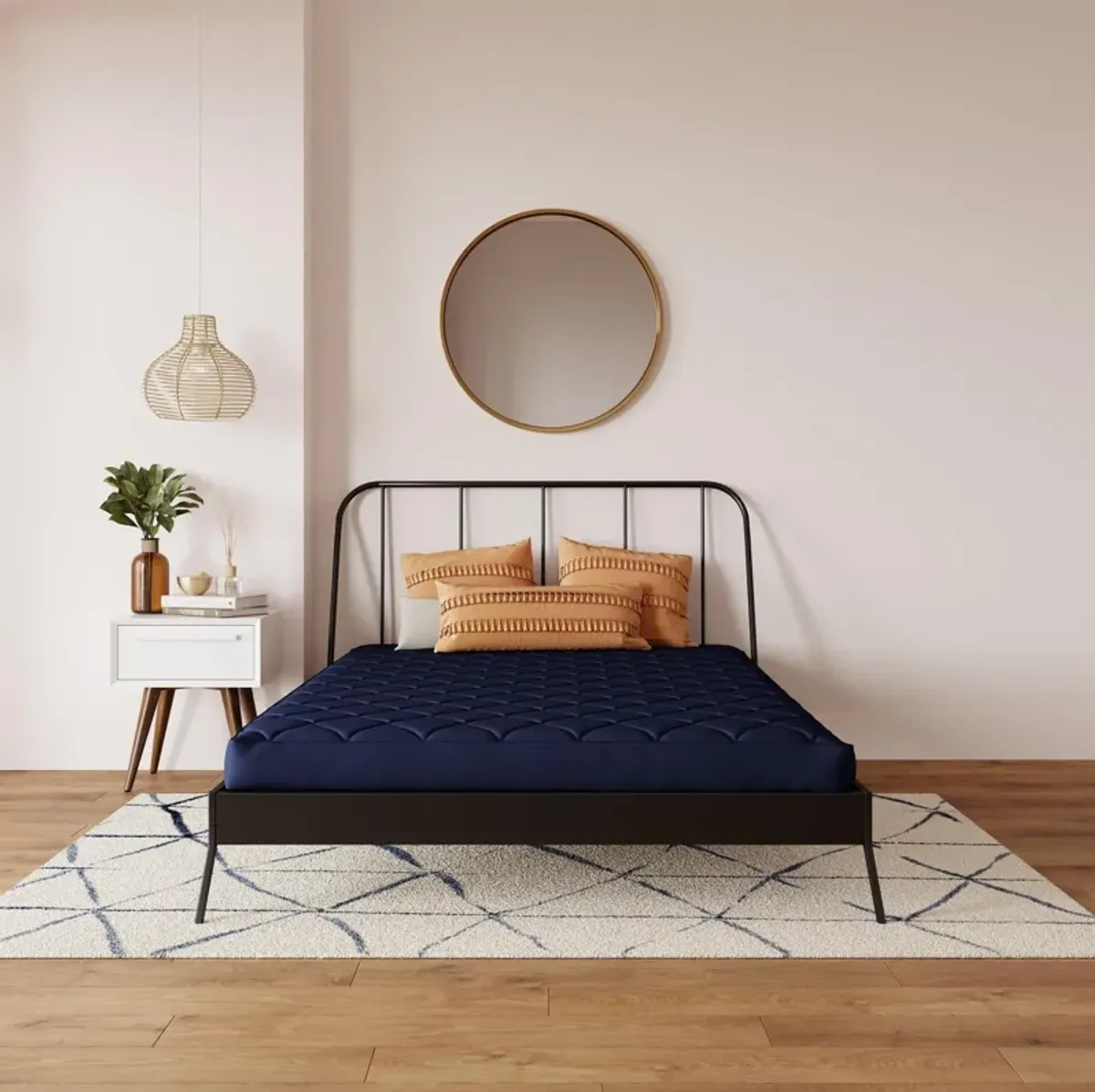 Dana 6 Inch Quilted Mattress with Removable Cover and Thermobonded Polyester Fill