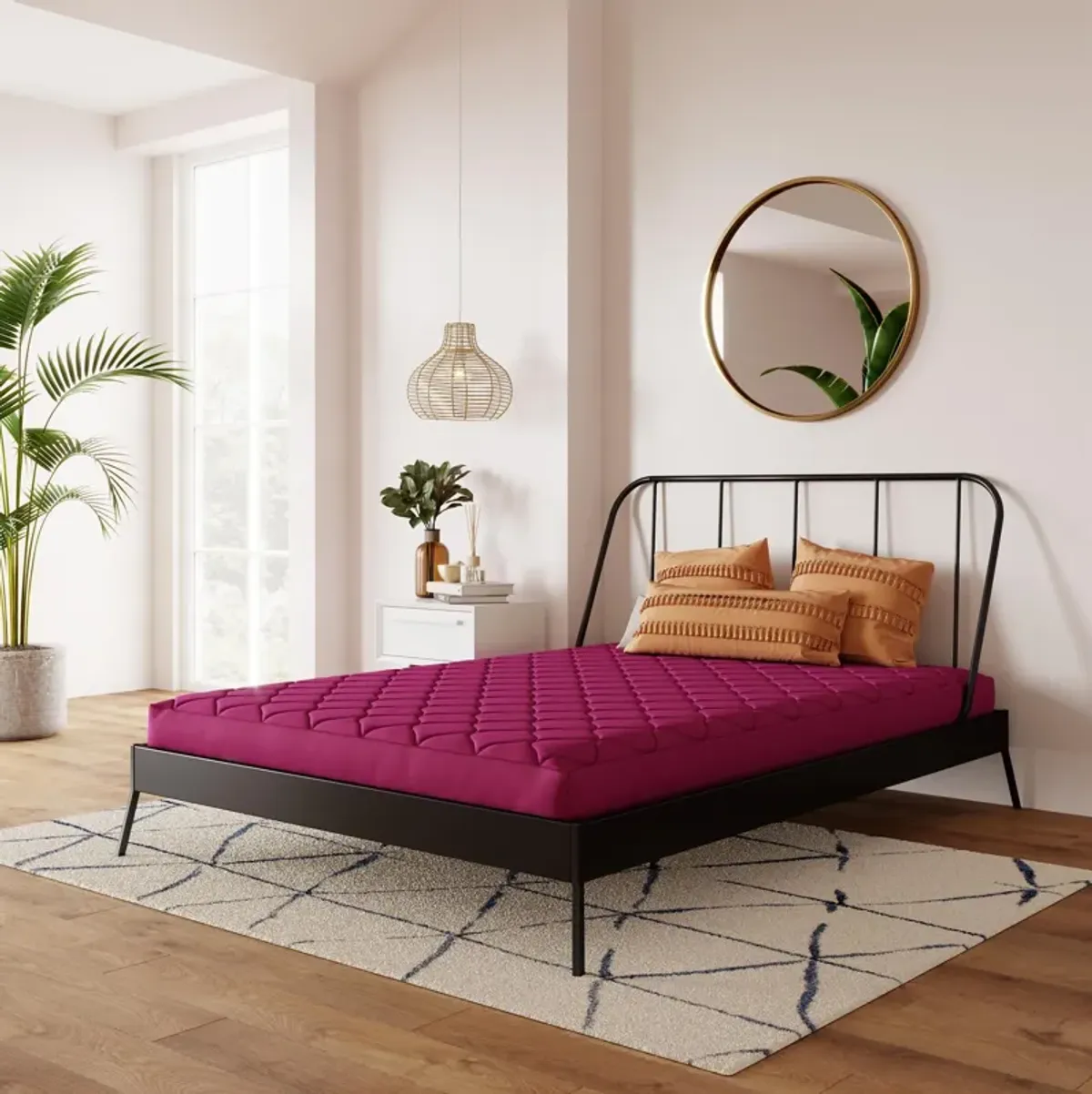 Dana 6 Inch Quilted Mattress with Removable Cover and Thermobonded Polyester Fill