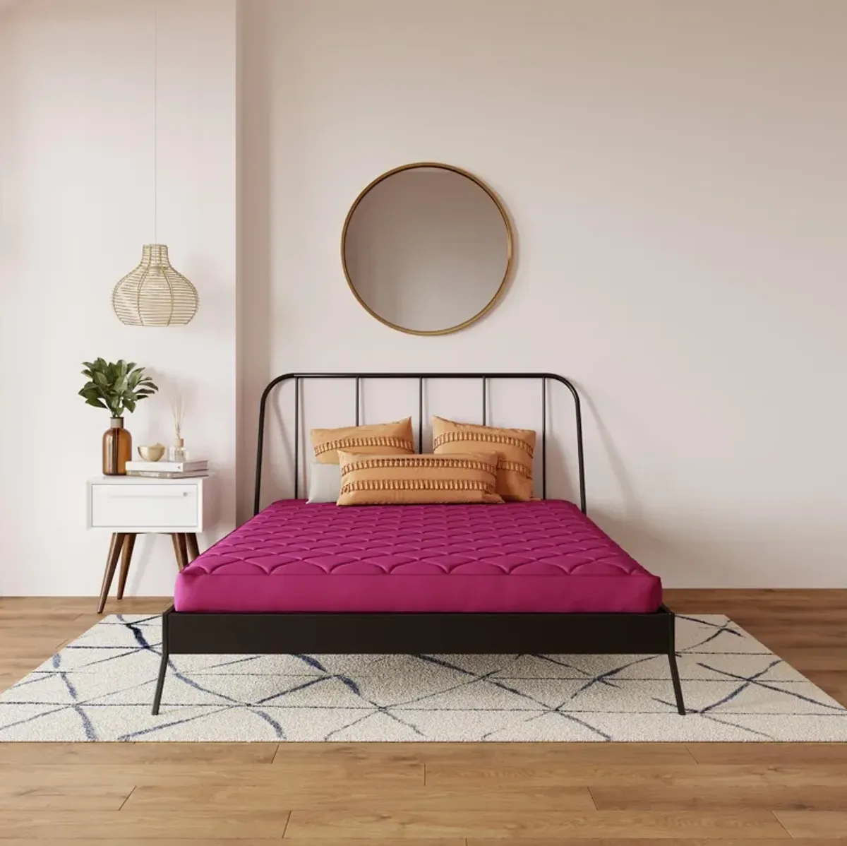 Dana 6 Inch Quilted Mattress with Removable Cover and Thermobonded Polyester Fill