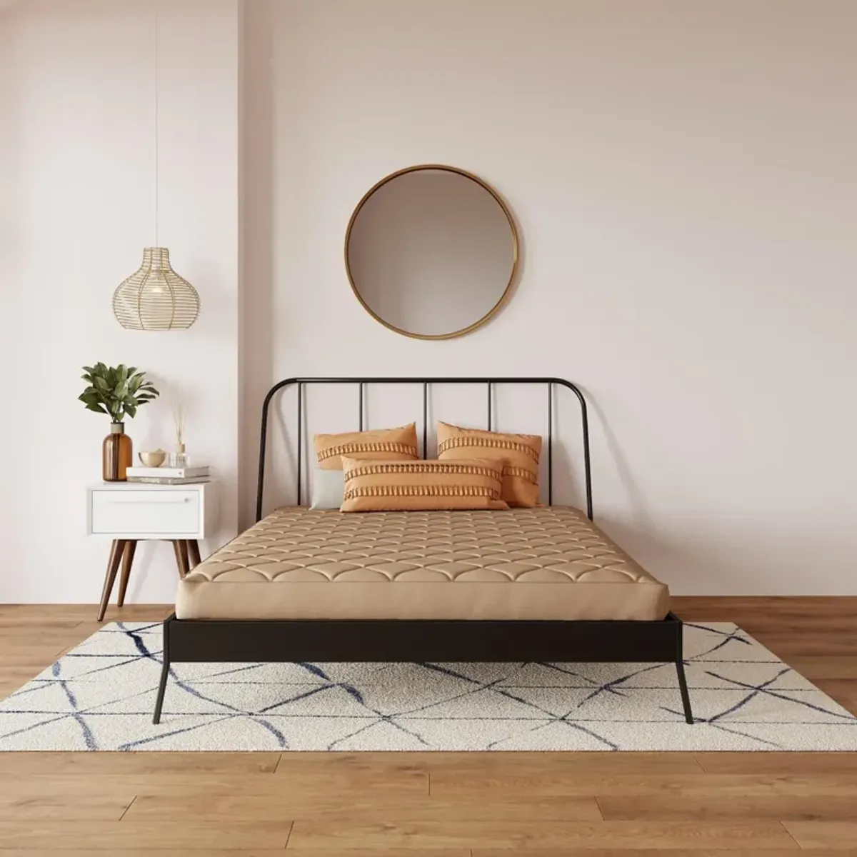 Dana 6 Inch Quilted Mattress with Removable Cover and Thermobonded Polyester Fill