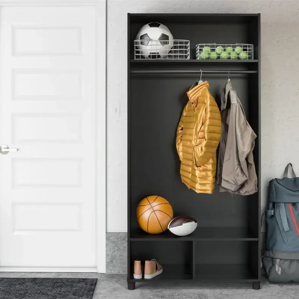 Basin 36" Wide Mudroom Storage Cabinet with Adjustable Shelving