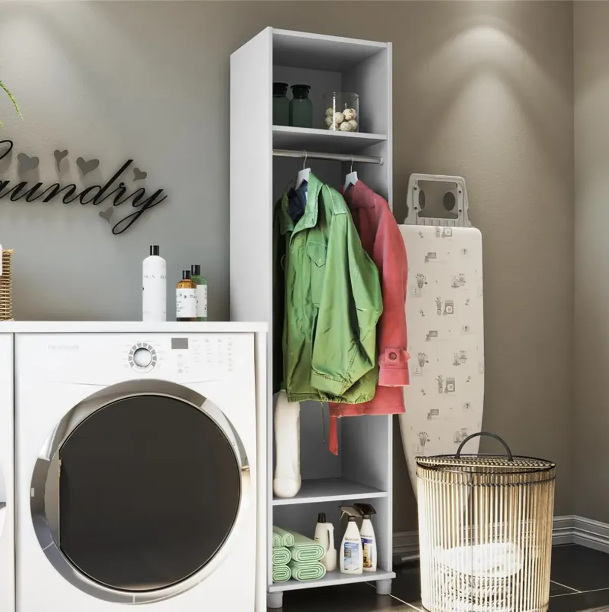 Basin 18" Wide Mudroom Cabinet with Adjustable Shelving