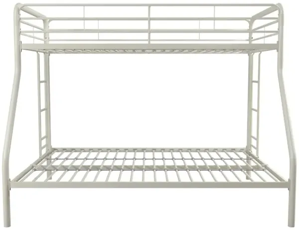 Dusty Twin over Full Metal Bunk Bed with Integrated Ladder