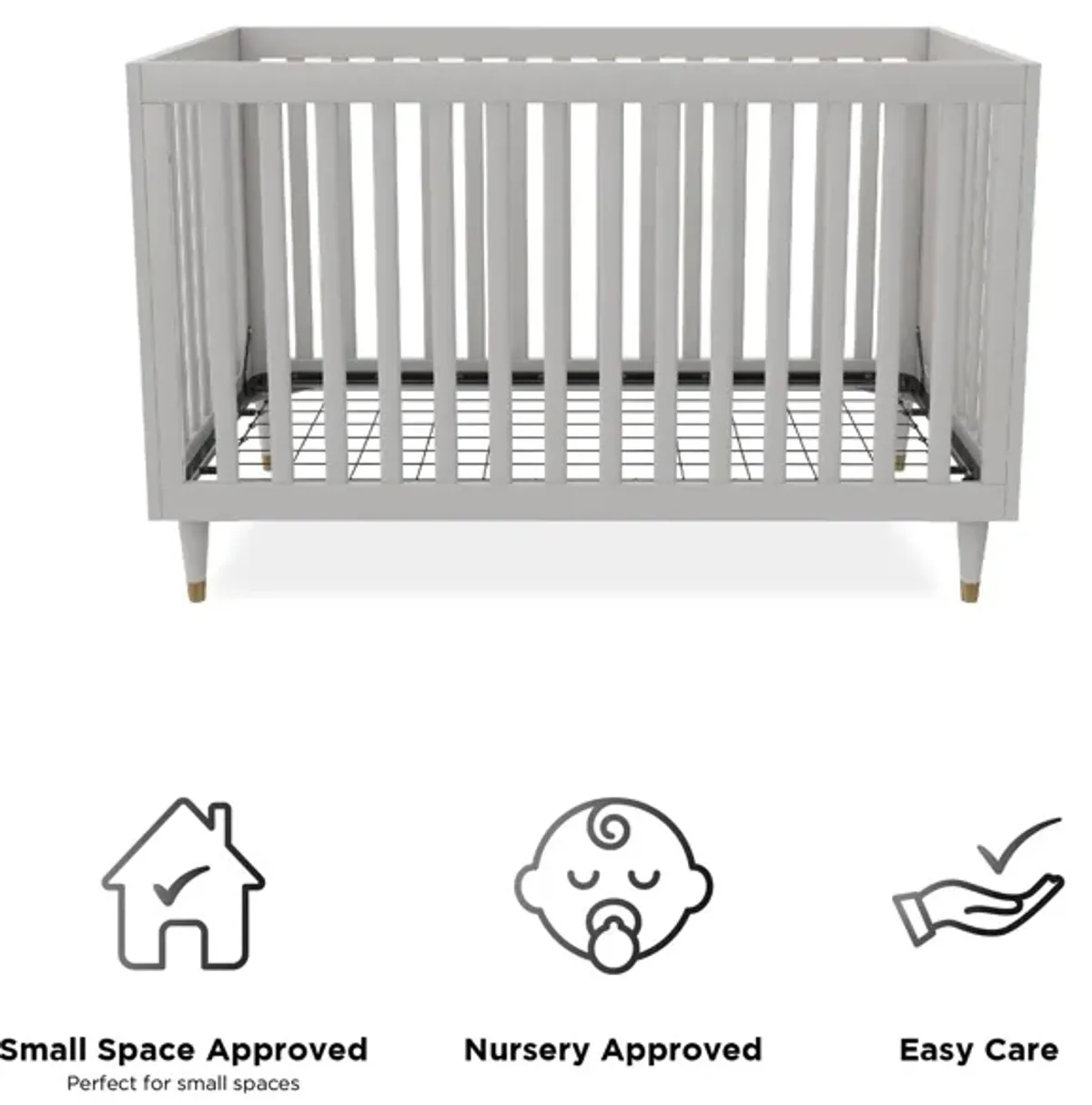 Rowan Valley Flint 3 in 1 Crib with Adjustable Heights