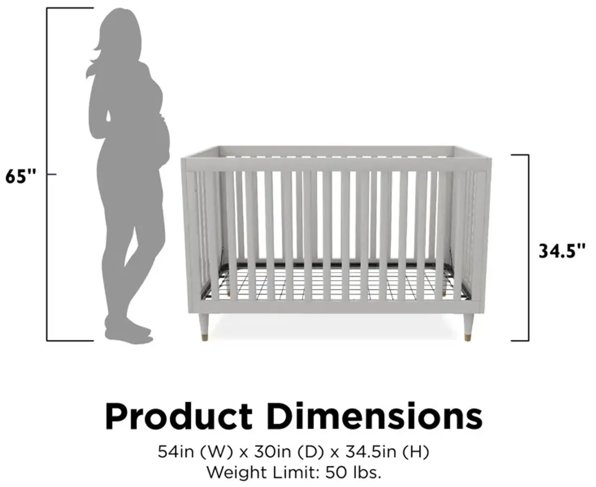 Rowan Valley Flint 3 in 1 Crib with Adjustable Heights