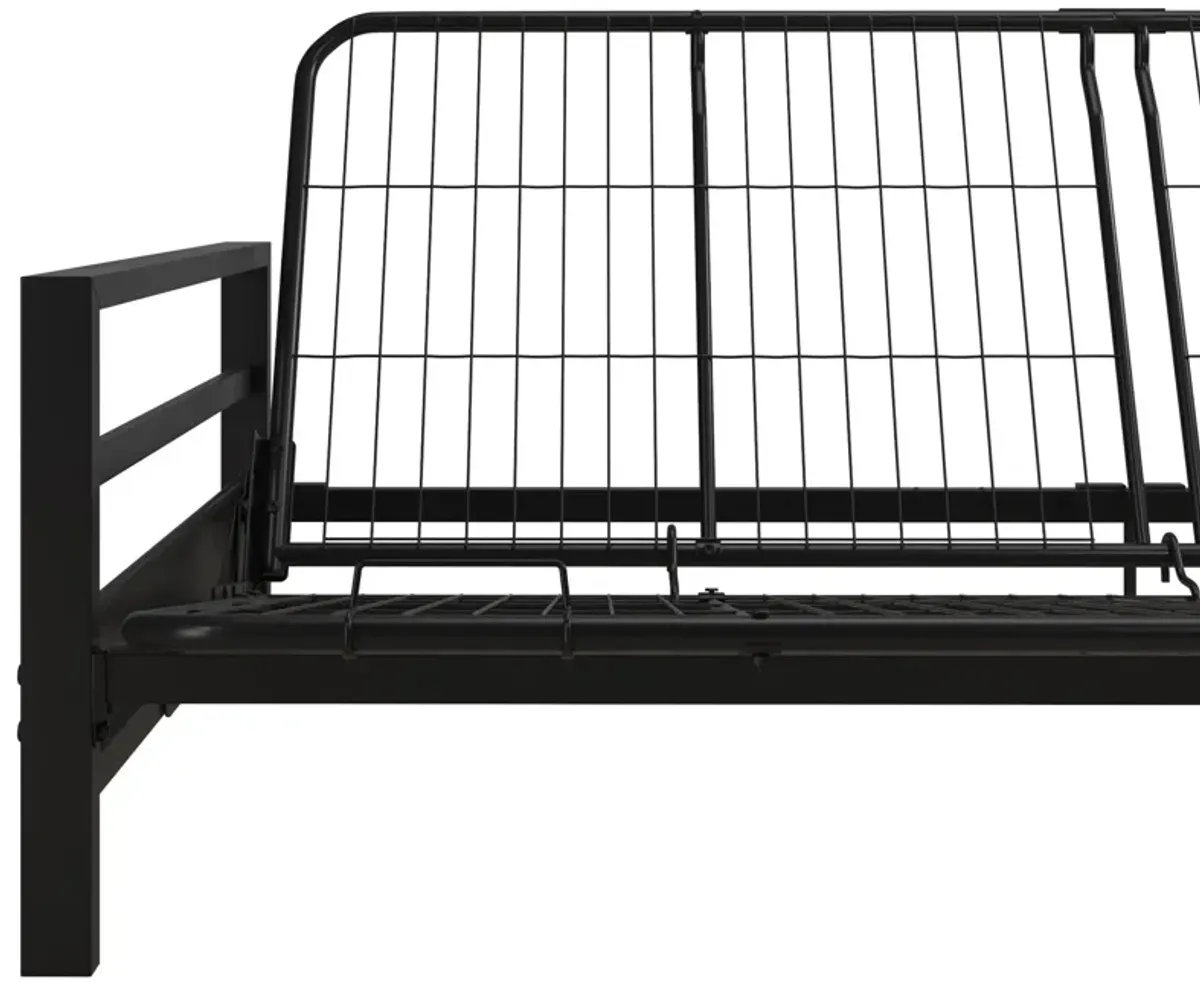 Miles Metal Futon Frame with Metal Mesh and Retainer Clips