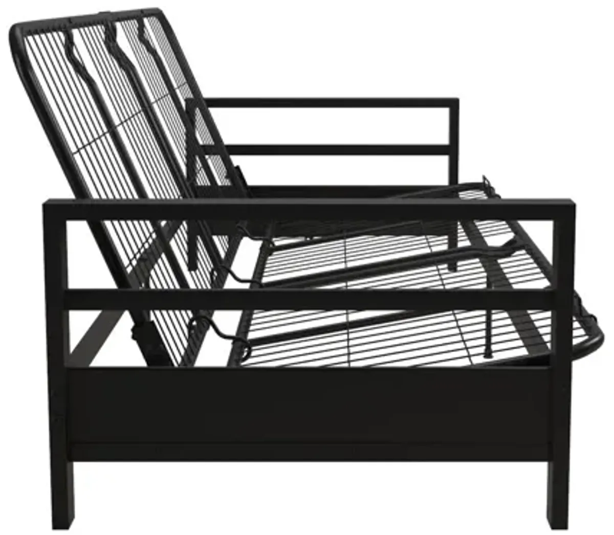 Miles Metal Futon Frame with Metal Mesh and Retainer Clips