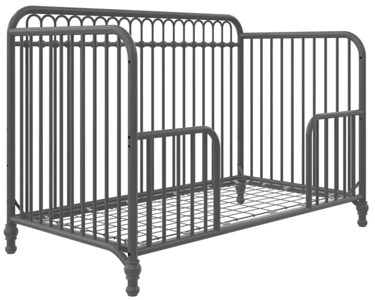 Little Seeds Raven 3-in-1 Metal Crib with Rounded Edges