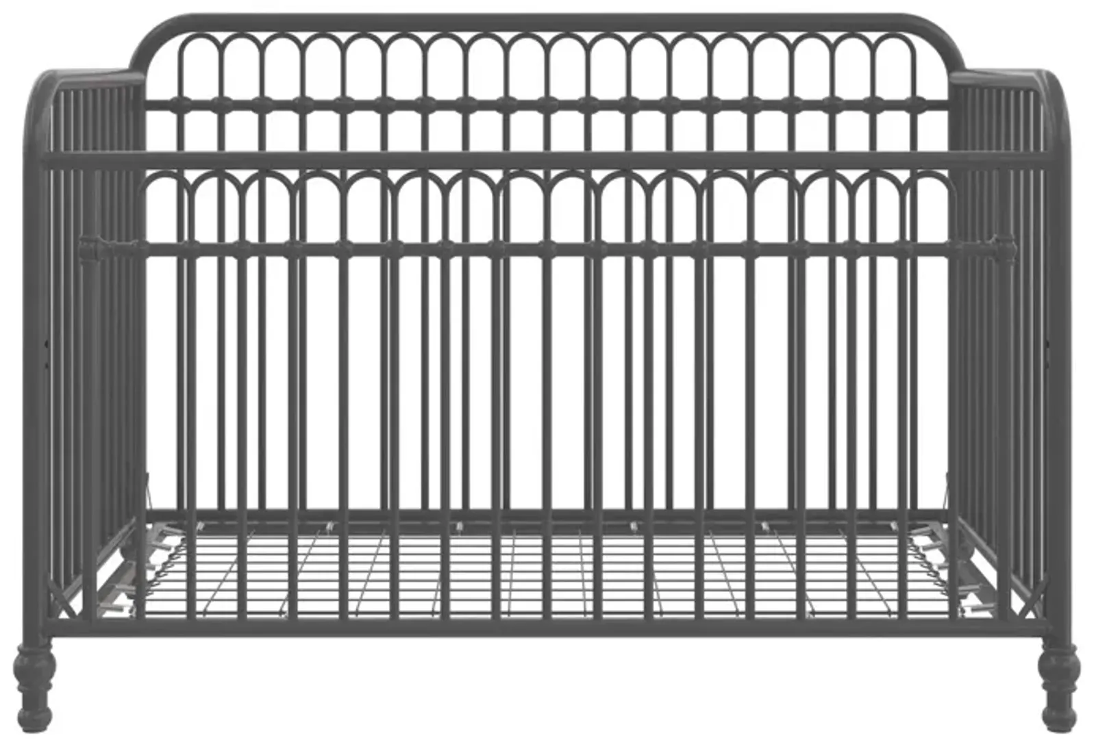 Little Seeds Raven 3-in-1 Metal Crib with Rounded Edges