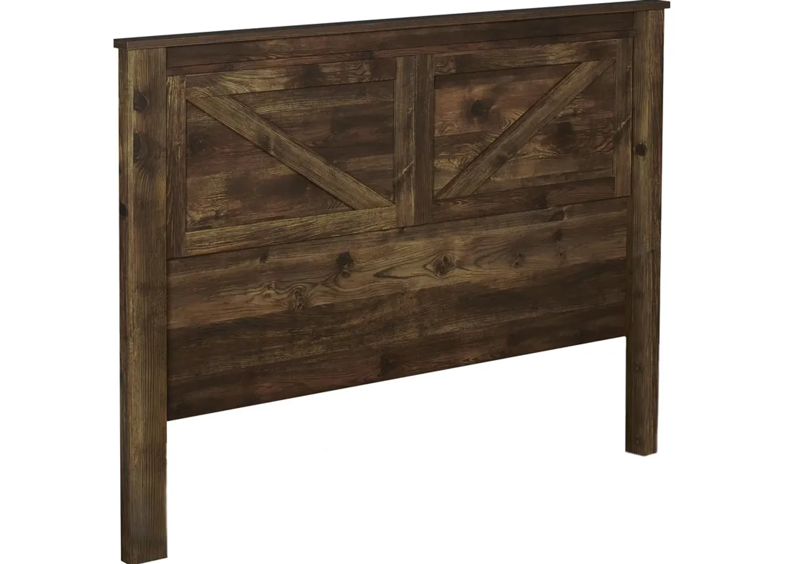 Farmington Rustic Farmhouse Queen Headboard with Decorative Panels