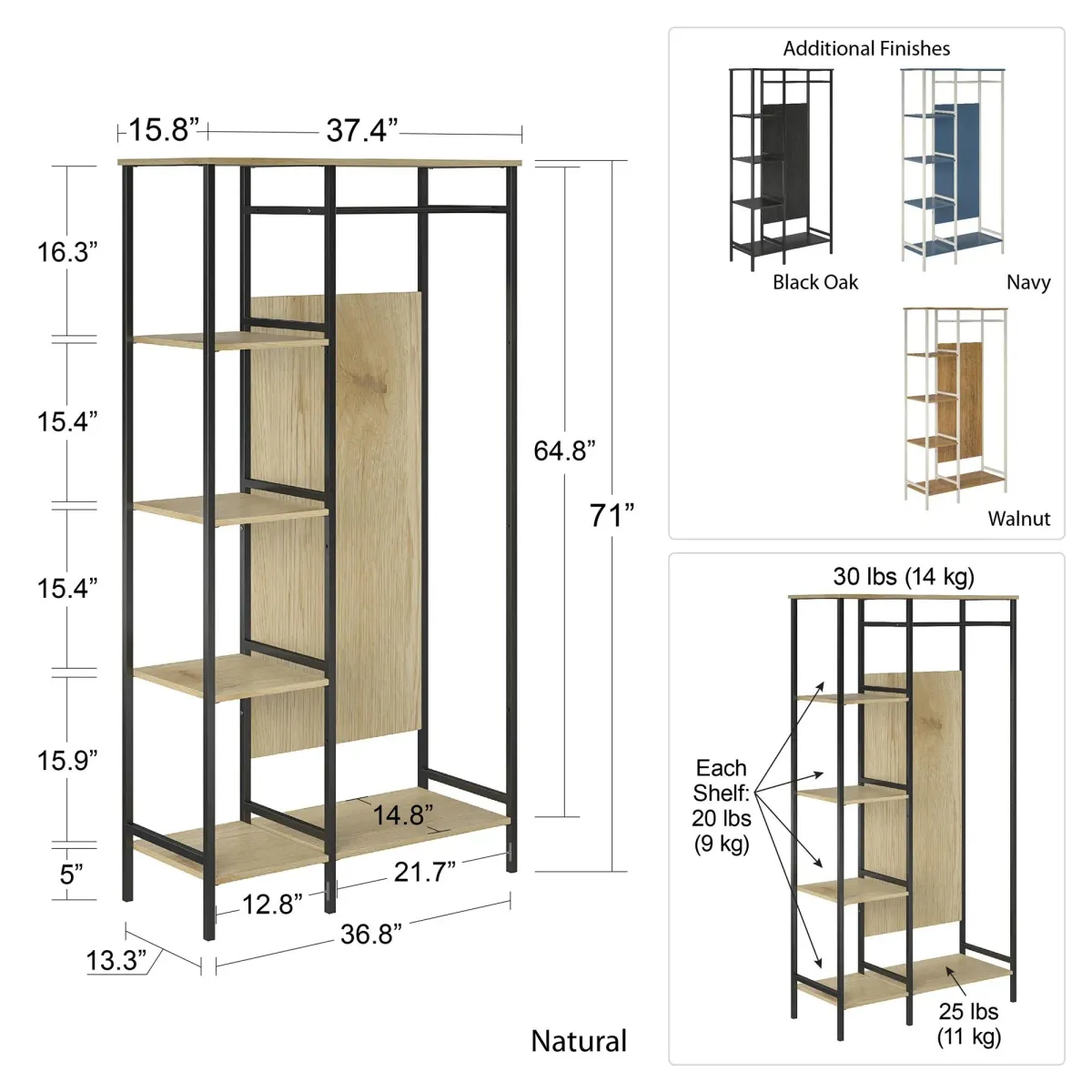 Bexley Open Wardrobe