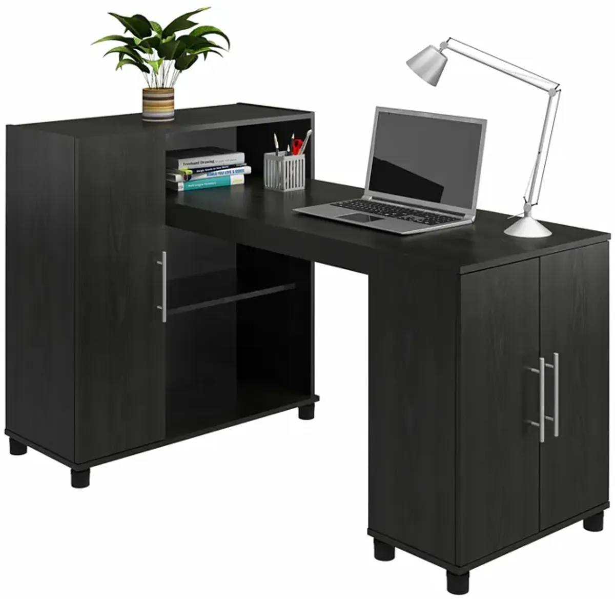 Camberly Hobby and Craft Desk with Storage Cabinet