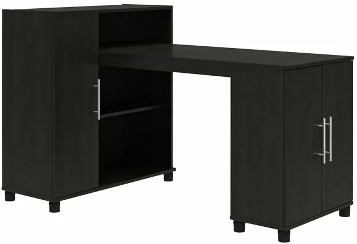 Camberly Hobby and Craft Desk with Storage Cabinet