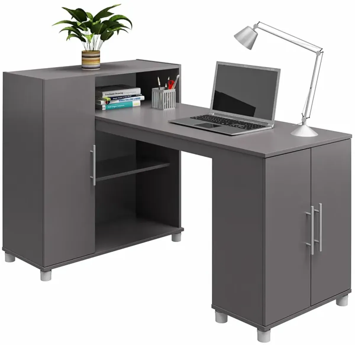 Camberly Hobby and Craft Desk with Storage Cabinet