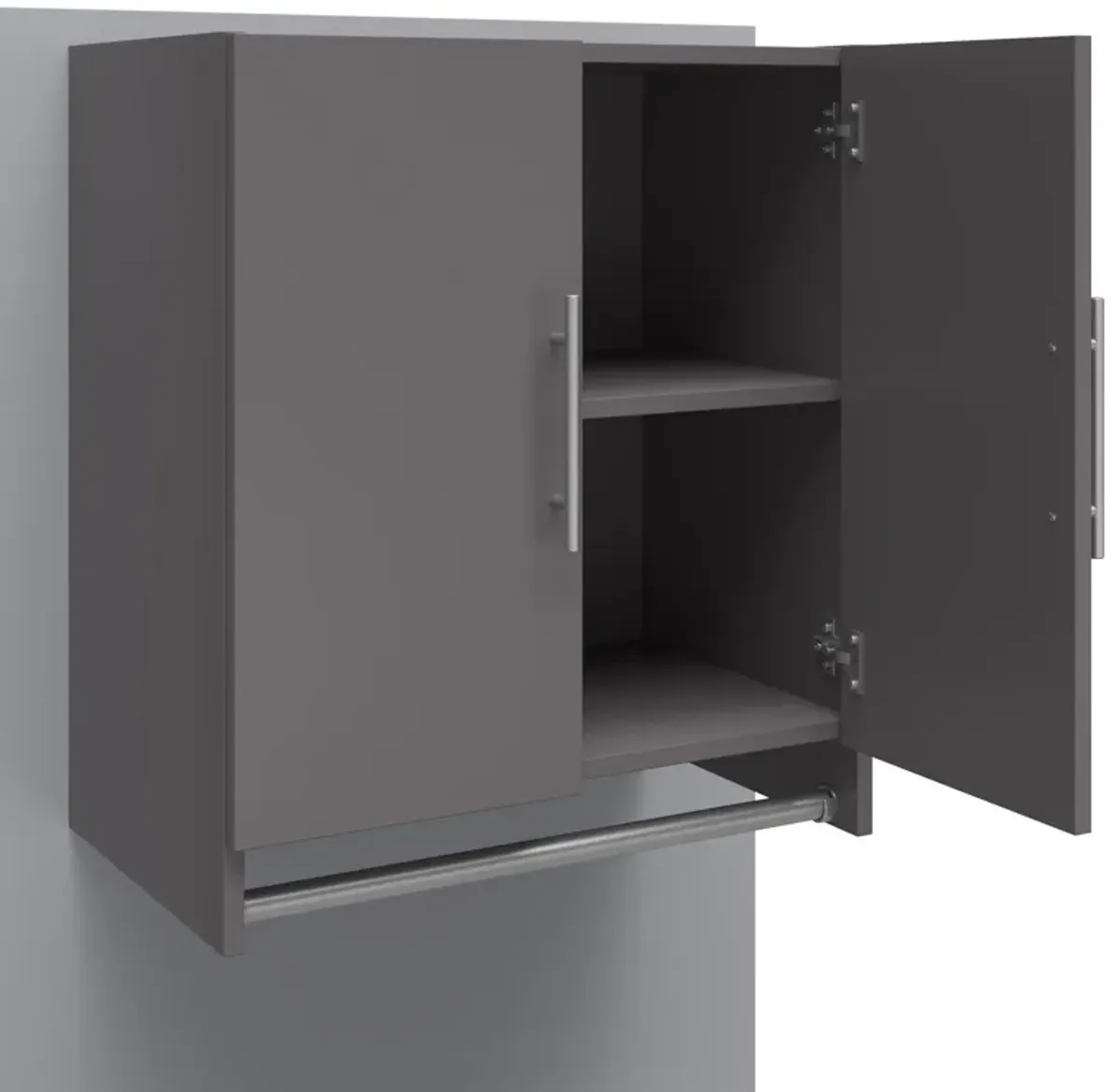 Camberly 2 Door Wall Cabinet with Hanging Rod