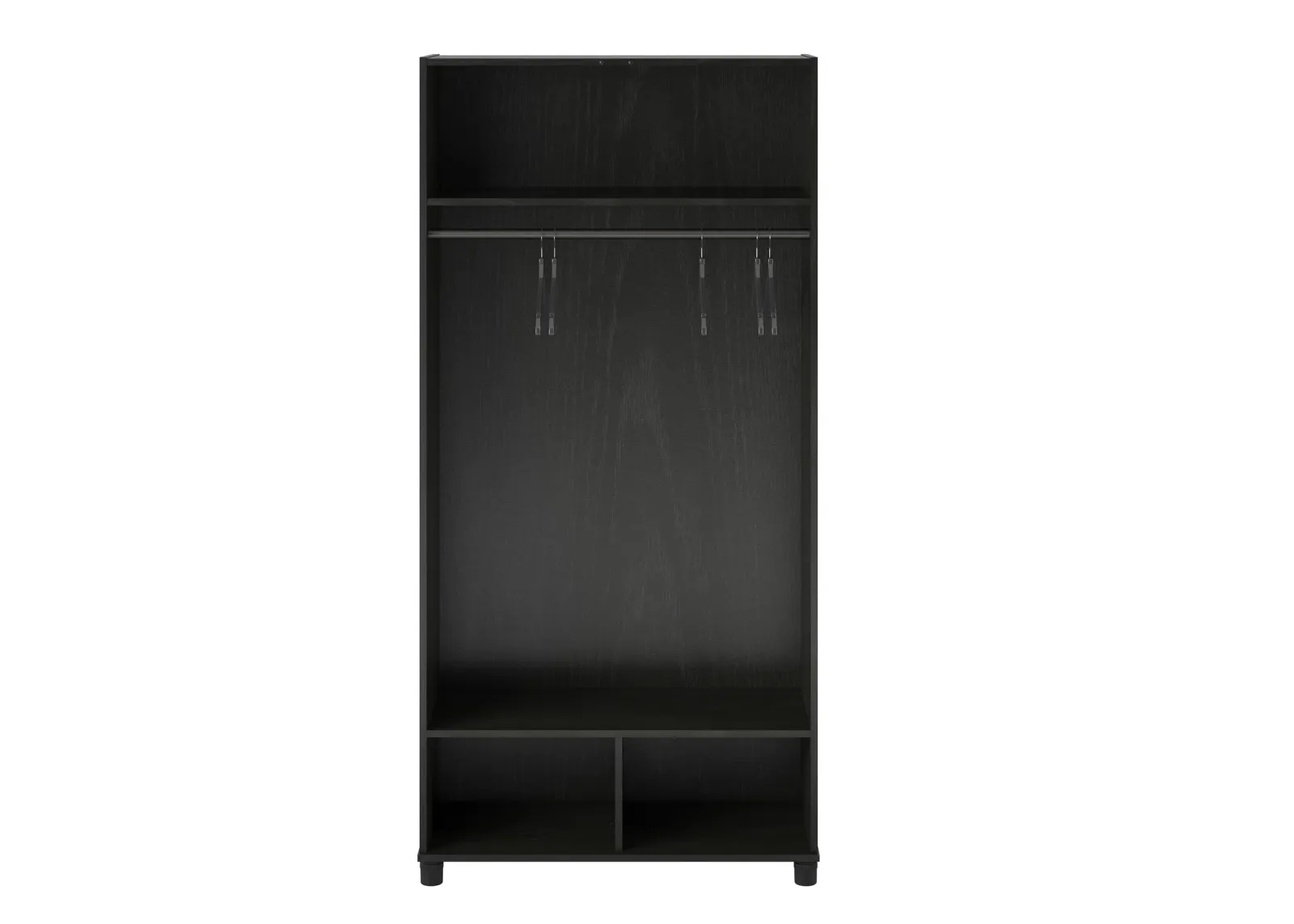 Camberly 36 Inch Wide Mudroom Storage Cabinet with Clothing Rod