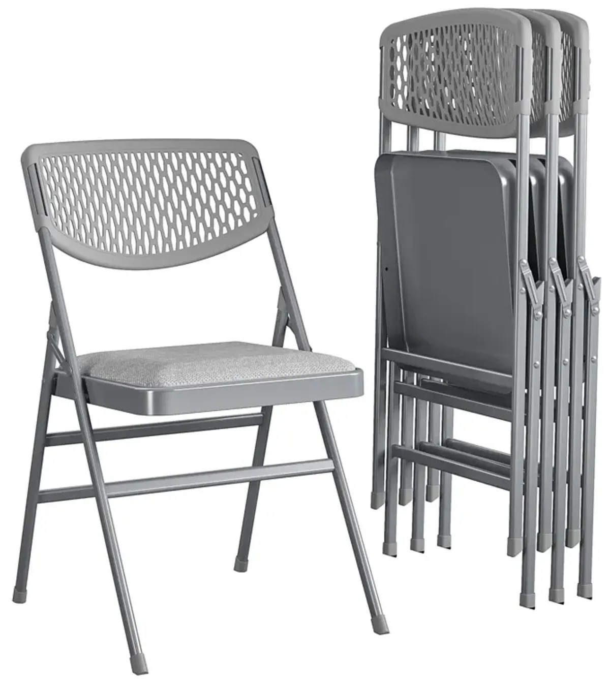 Ultra-Comfort Commercial XL Premium Fabric Padded Folding Chair Set