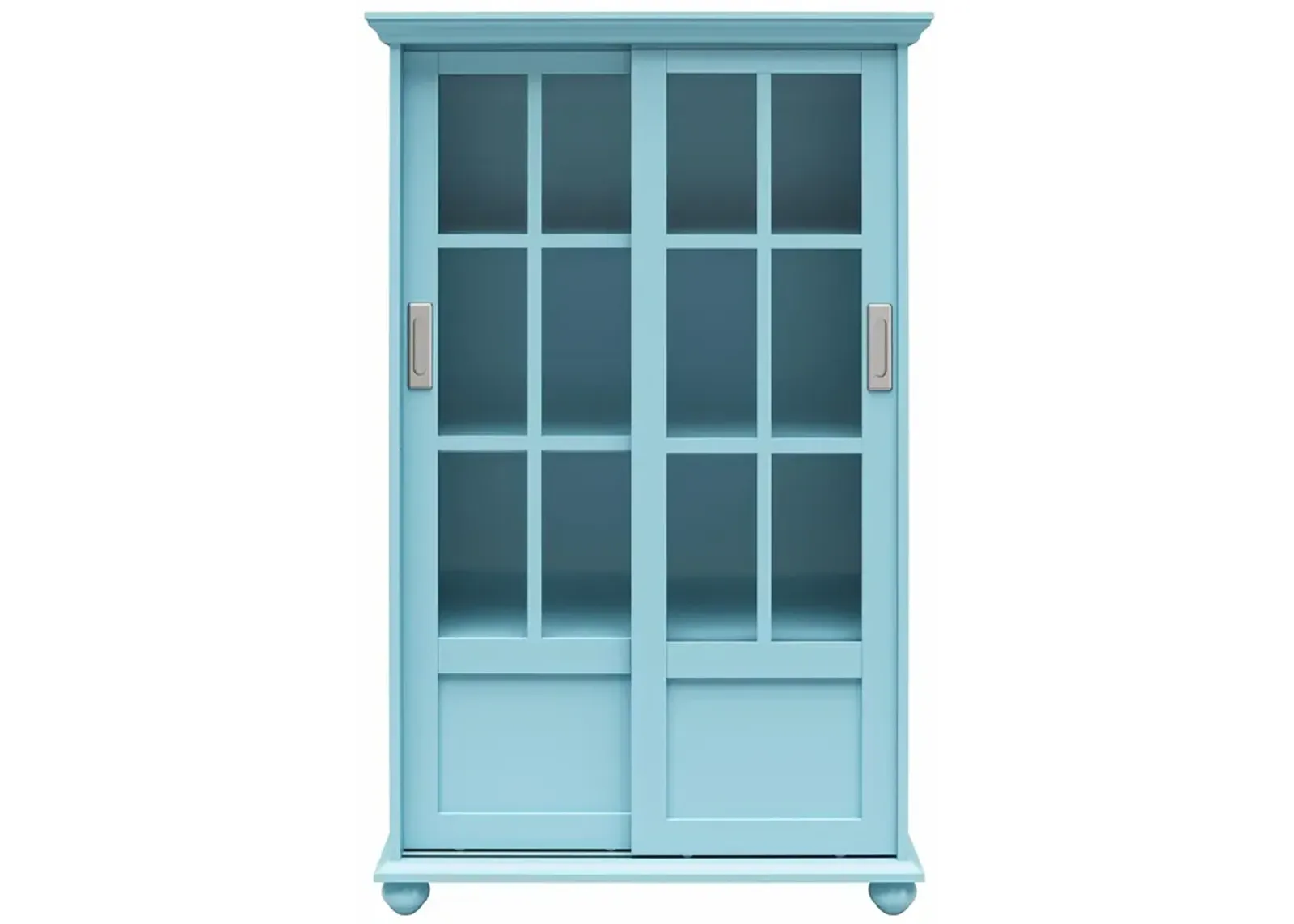 Aaron Lane Tall Bookcase with 2 Sliding Glass Doors