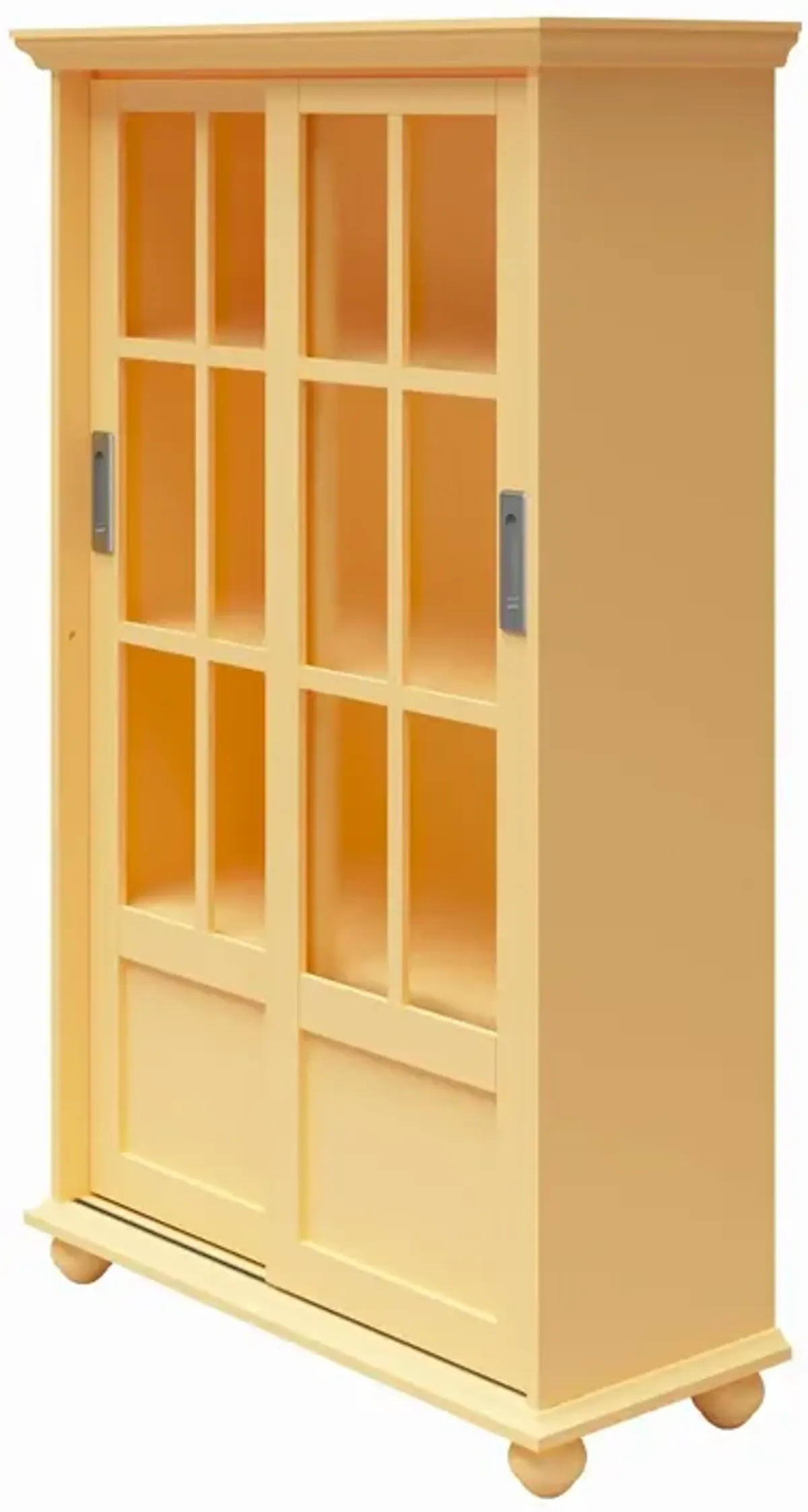 Aaron Lane Tall Bookcase with 2 Sliding Glass Doors