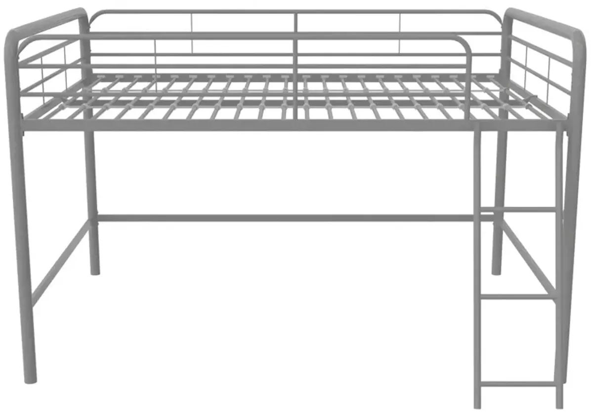 Jett Junior Full Metal Loft Bed with 3 Step Ladder