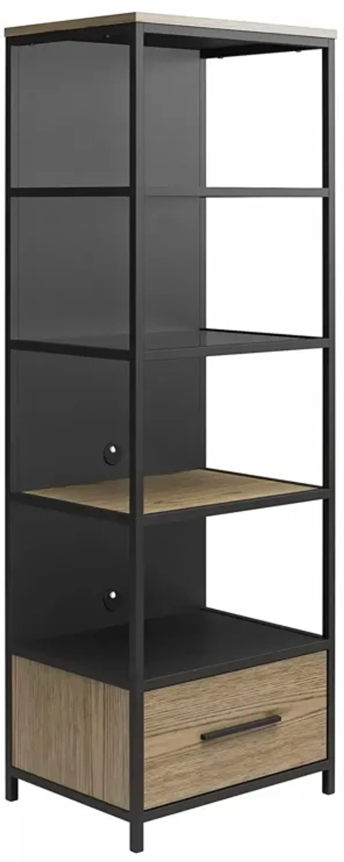 Structure Mixed Media Audio Pier with 2 Shelves and 1 Drawer