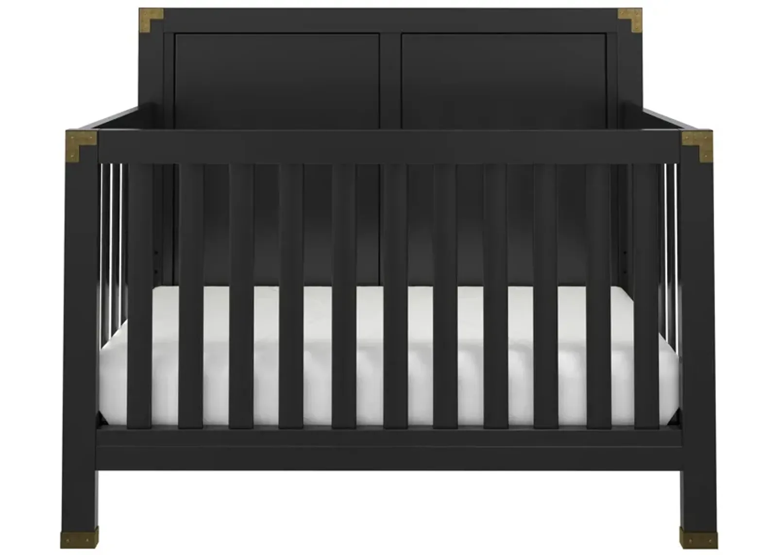 Miles 5 in 1 Convertible Crib with Brass Finished Accents