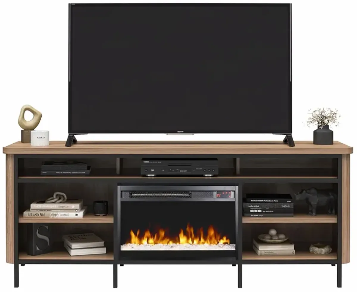 Danton Electric Fireplace TV Console for TVs up to 75 Inches