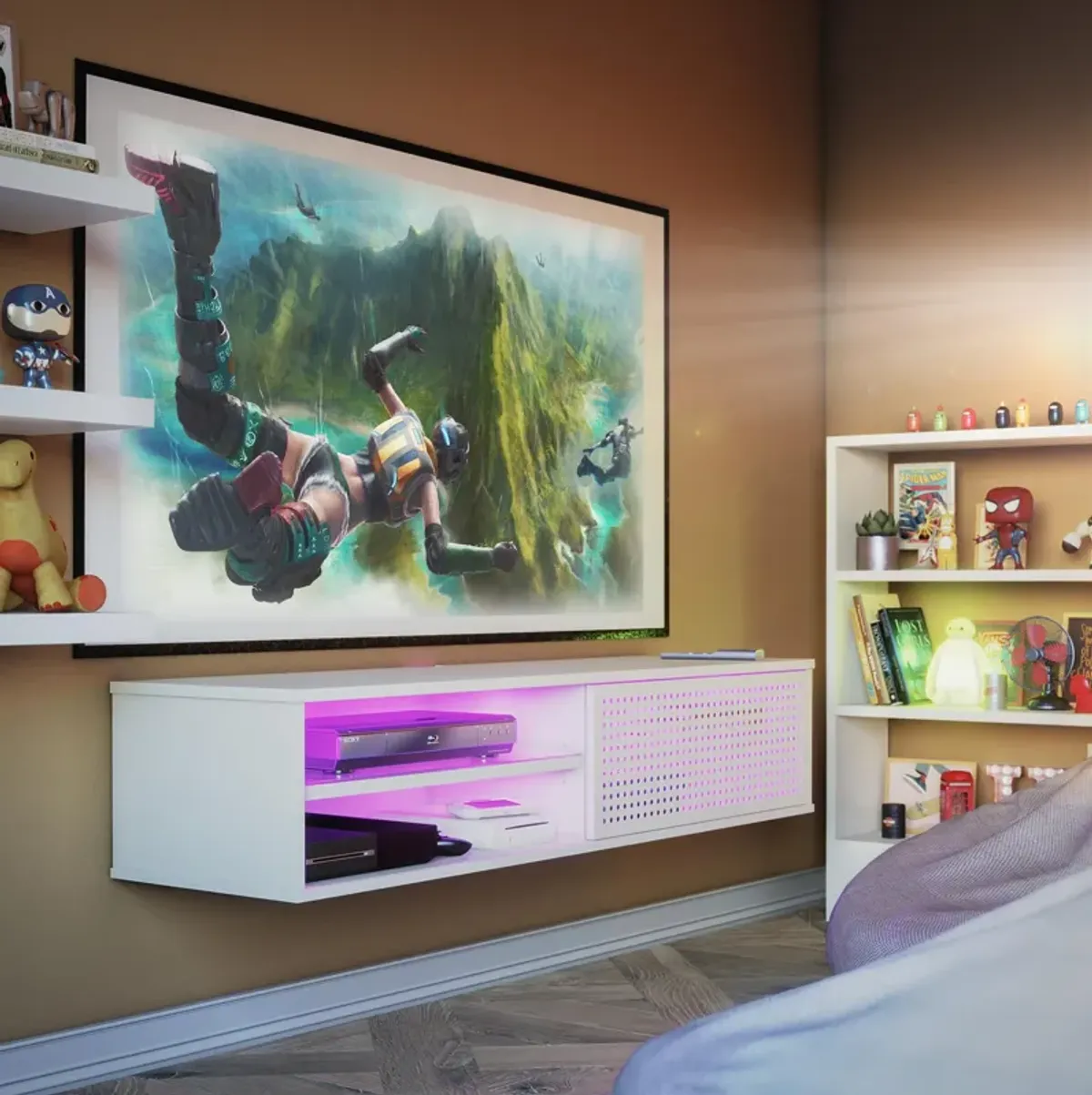 Glitch Floating TV Stand for TVs up to 60 Inches