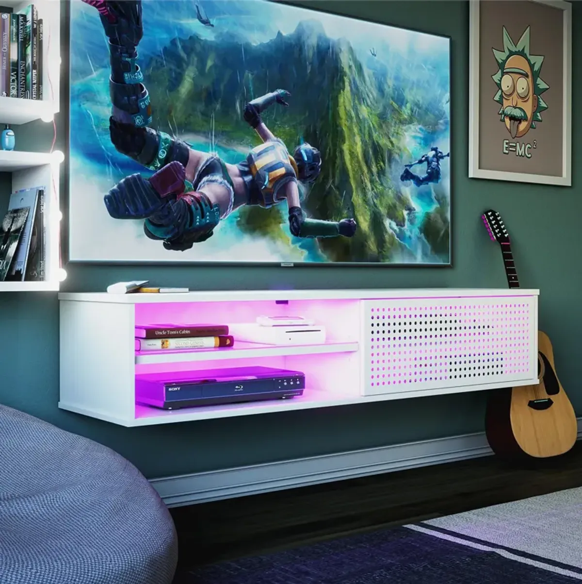 Glitch Floating TV Stand for TVs up to 60 Inches