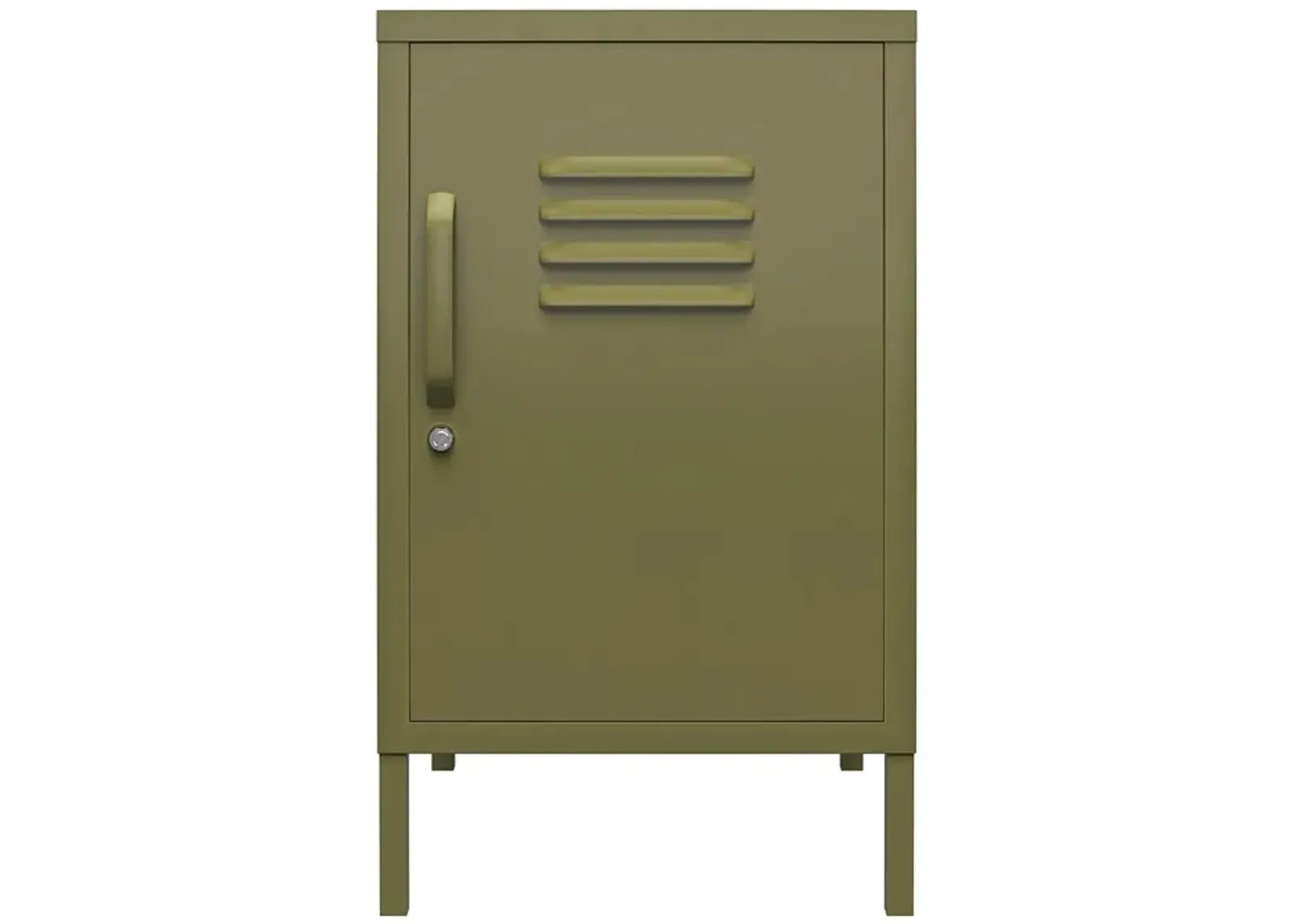 Shadwick 1 Door Metal Locker Style Livingroom End Table