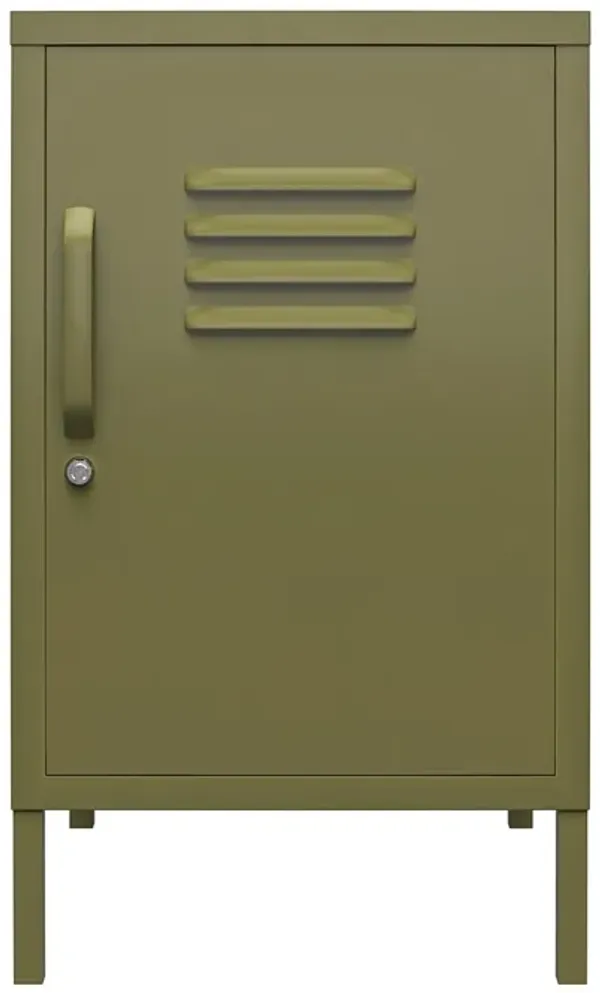 Shadwick 1 Door Metal Locker Style Living Room End Table