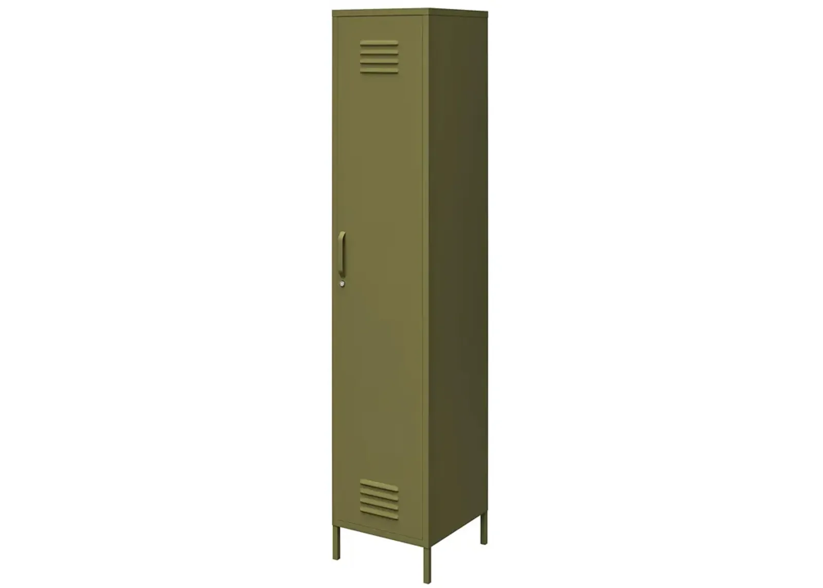 Shadwick 1 Door Tall Single Metal Locker Style Storage Cabinet