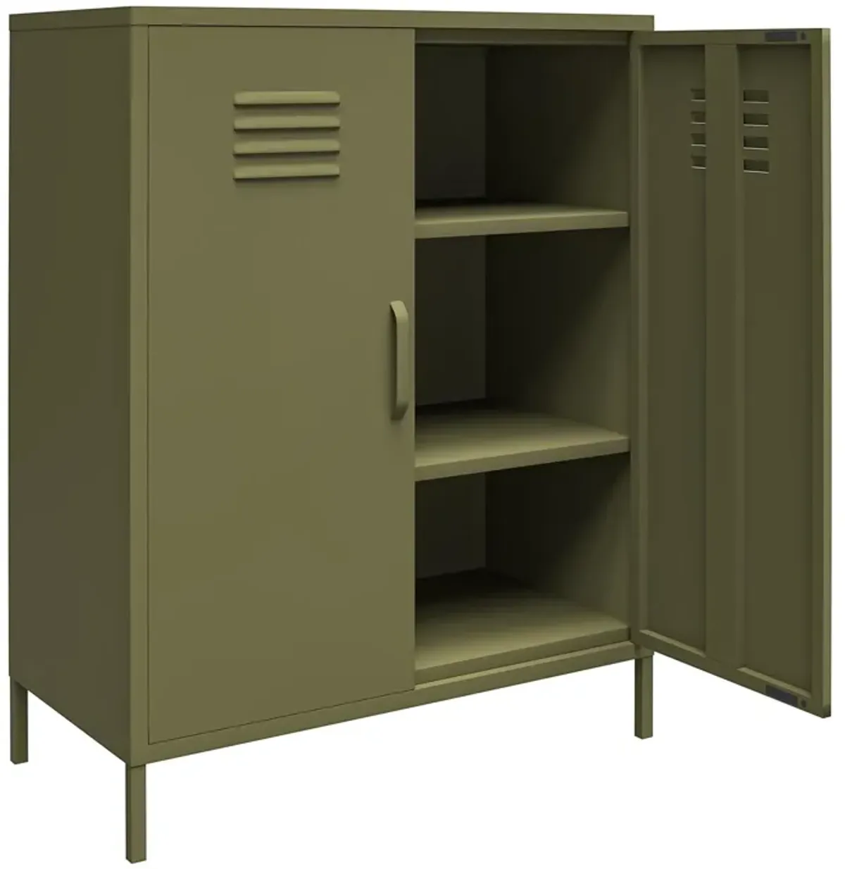 Shadwick 2 Door Metal Locker Style Accent Storage Cabinet