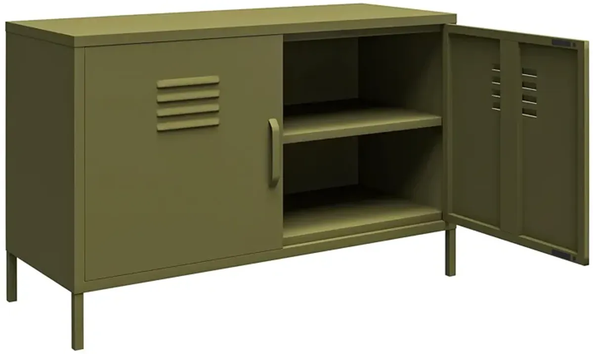 Shadwick 2 Door Wide Metal Locker Accent Storage Cabinet