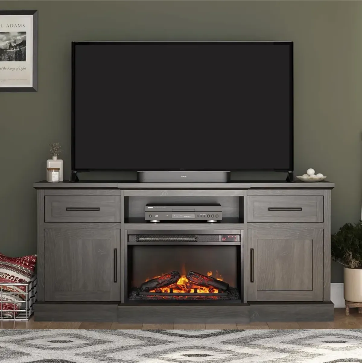 Gablewood Electric Fireplace & TV Console for TVs up to 65"