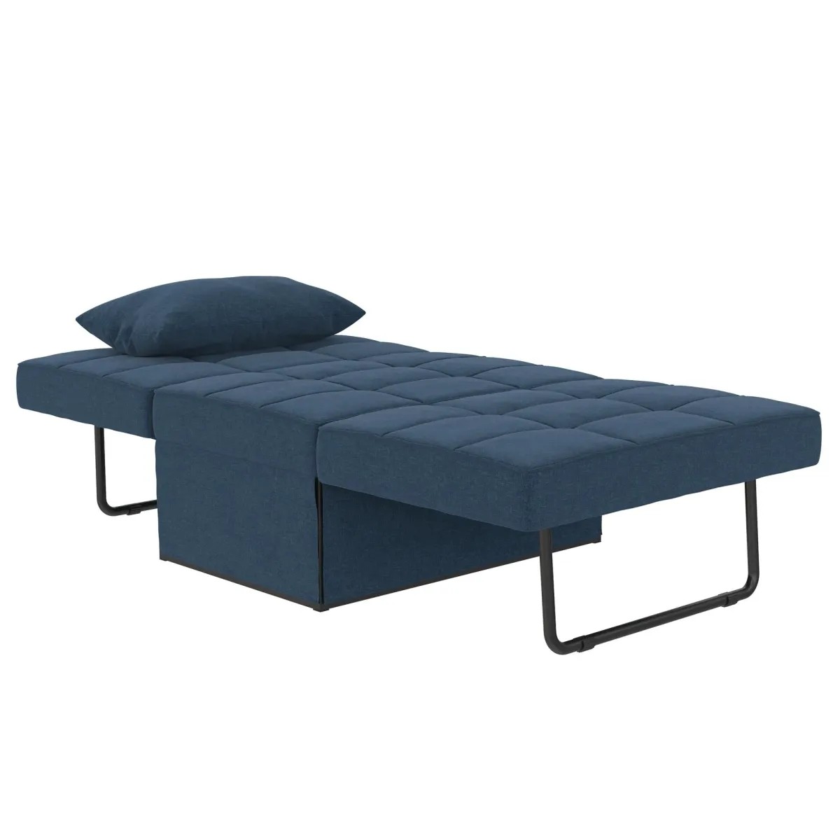 Convertible Lounger Ottoman Linen Sofa Chair with 4-in-1 Design