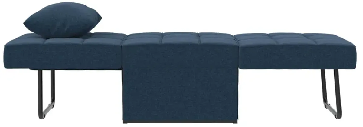 Convertible Lounger Ottoman Linen Sofa Chair with 4-in-1 Design