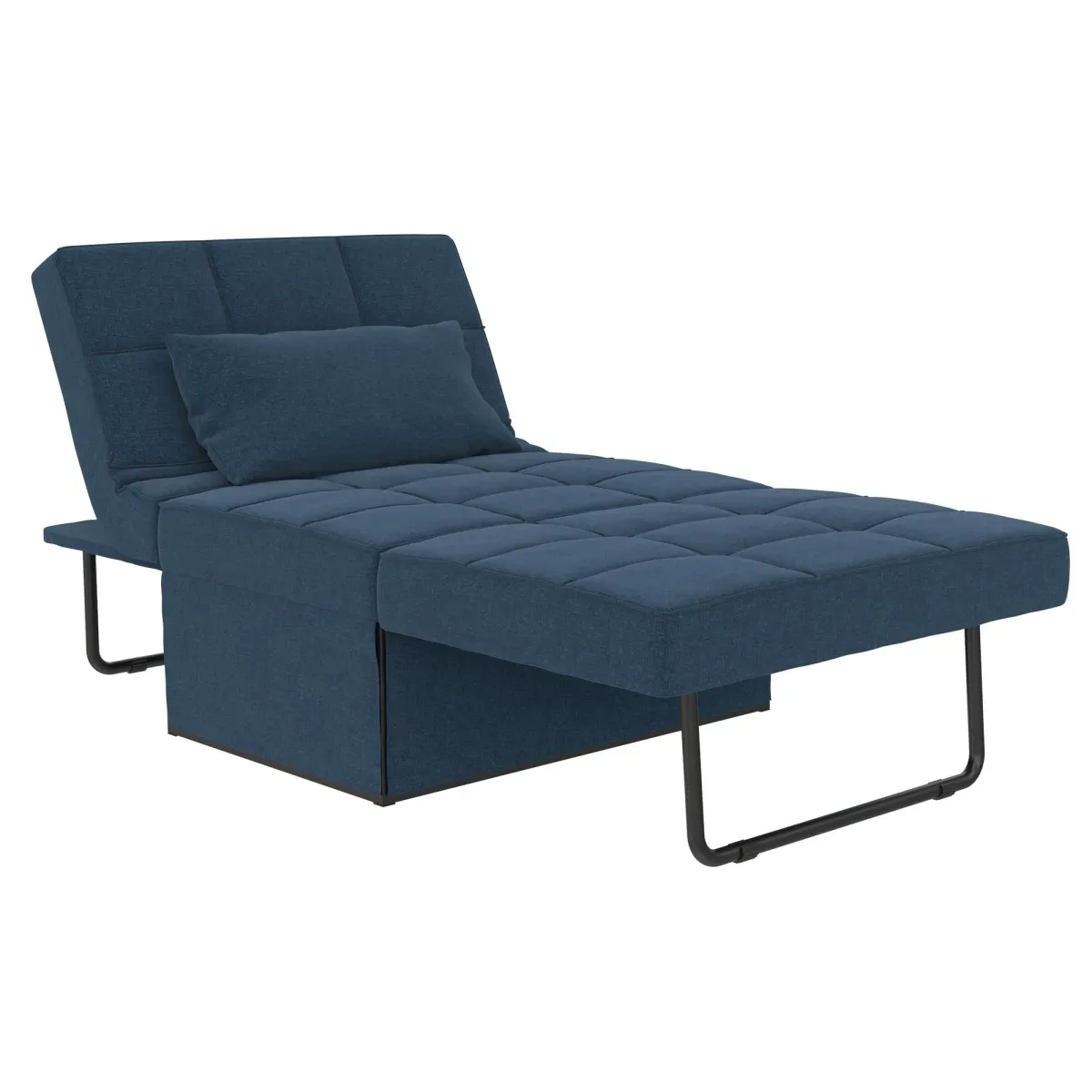 Convertible Lounger Ottoman Linen Sofa Chair with 4-in-1 Design