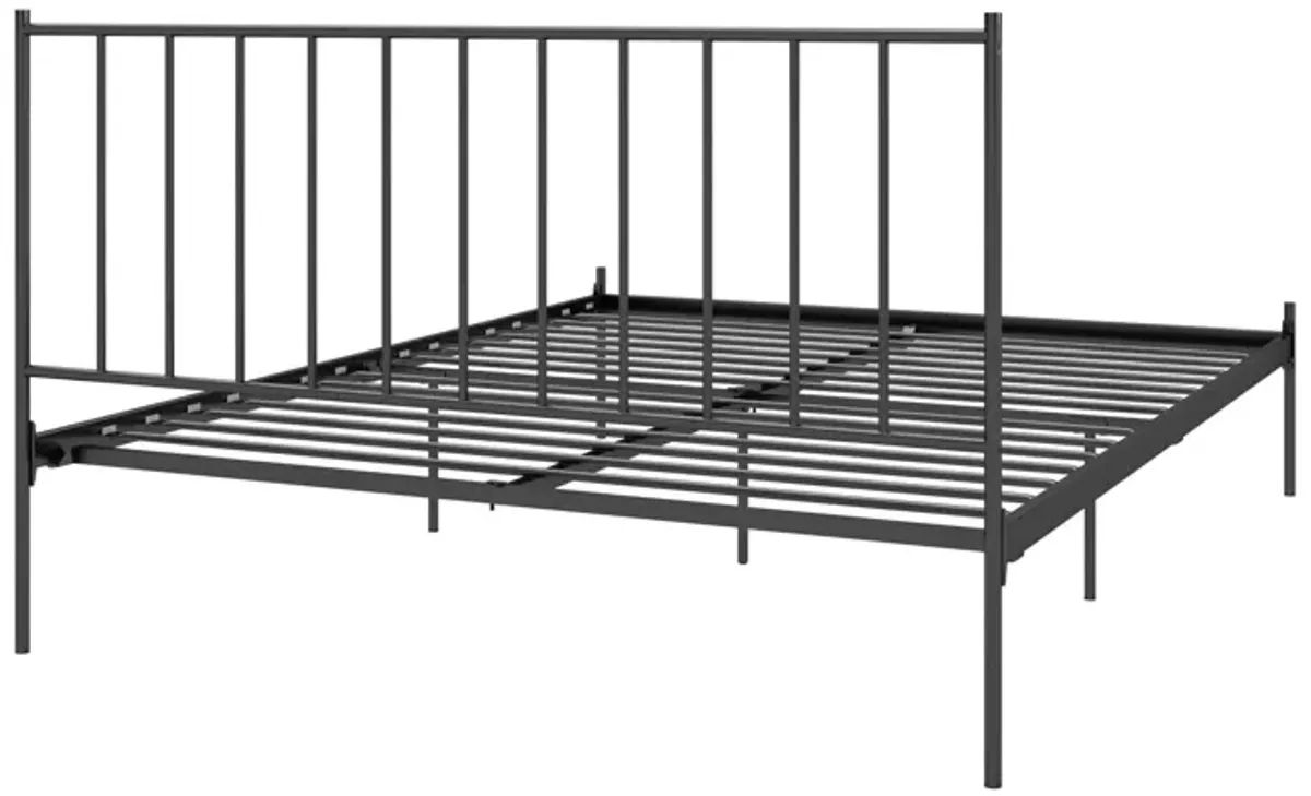 Ares Metal Bed with Adjustable Height Frame for Additional Under Bed Storage