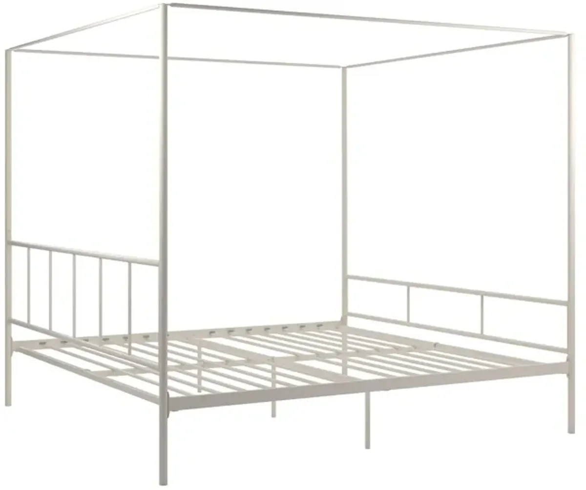 Marion Four Poster Metal Canopy Bed with Soft Clean Lines