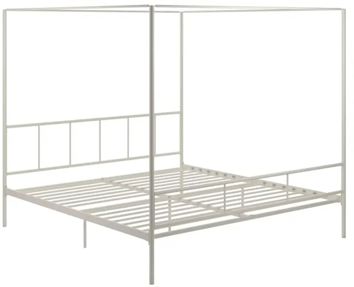 Marion Four Poster Metal Canopy Bed with Soft Clean Lines